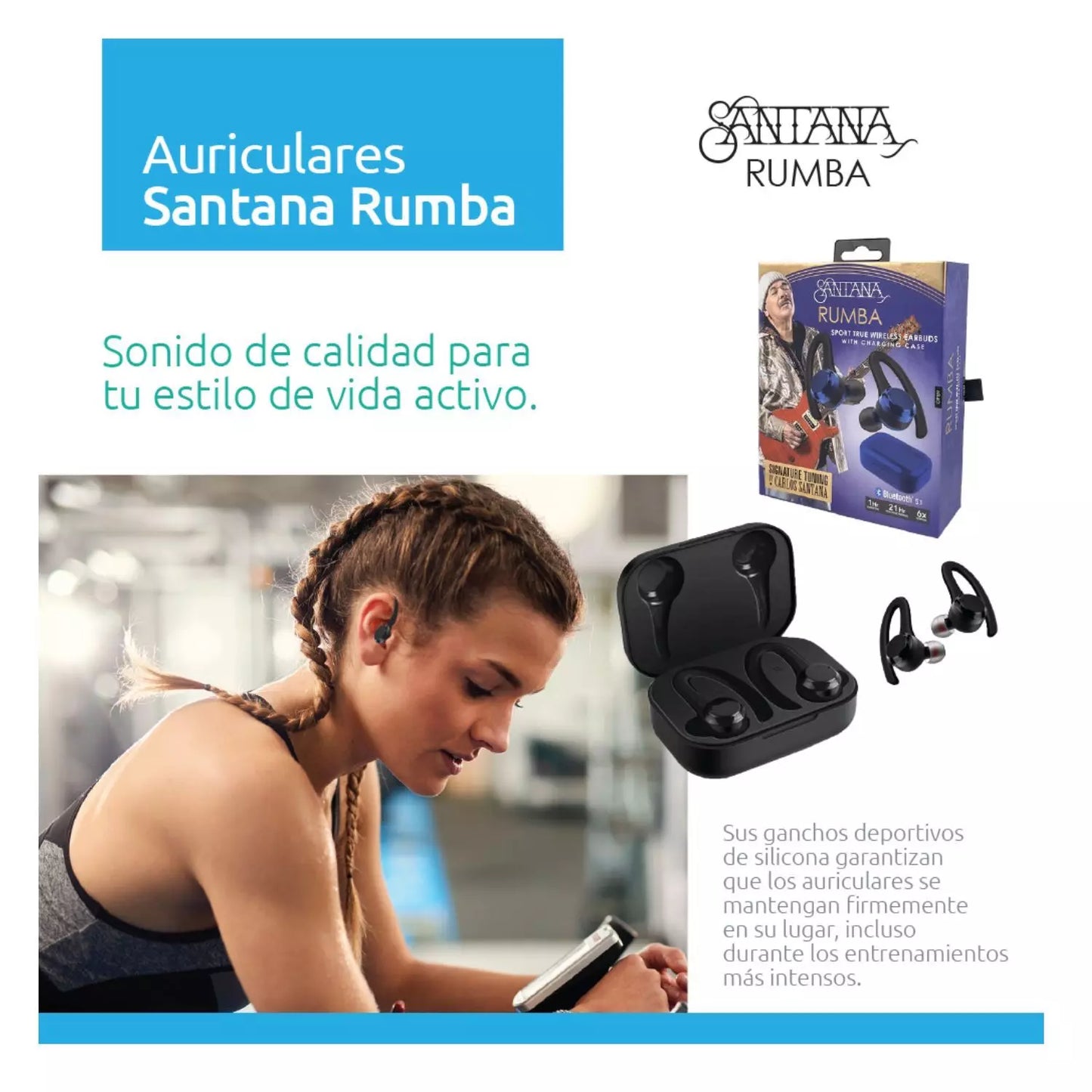 Santana Rumba Auriculares Bluetooth 5.1