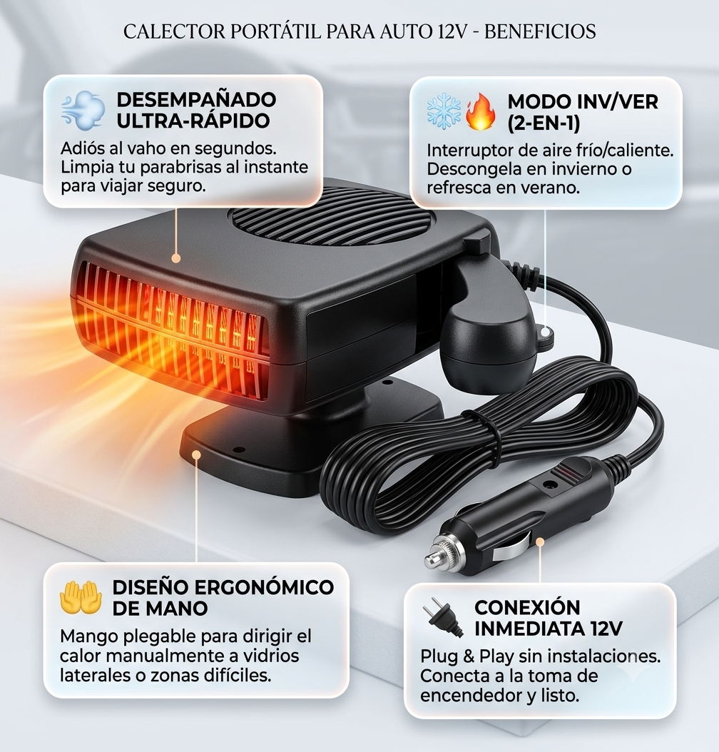 Calentador Portátil para Auto